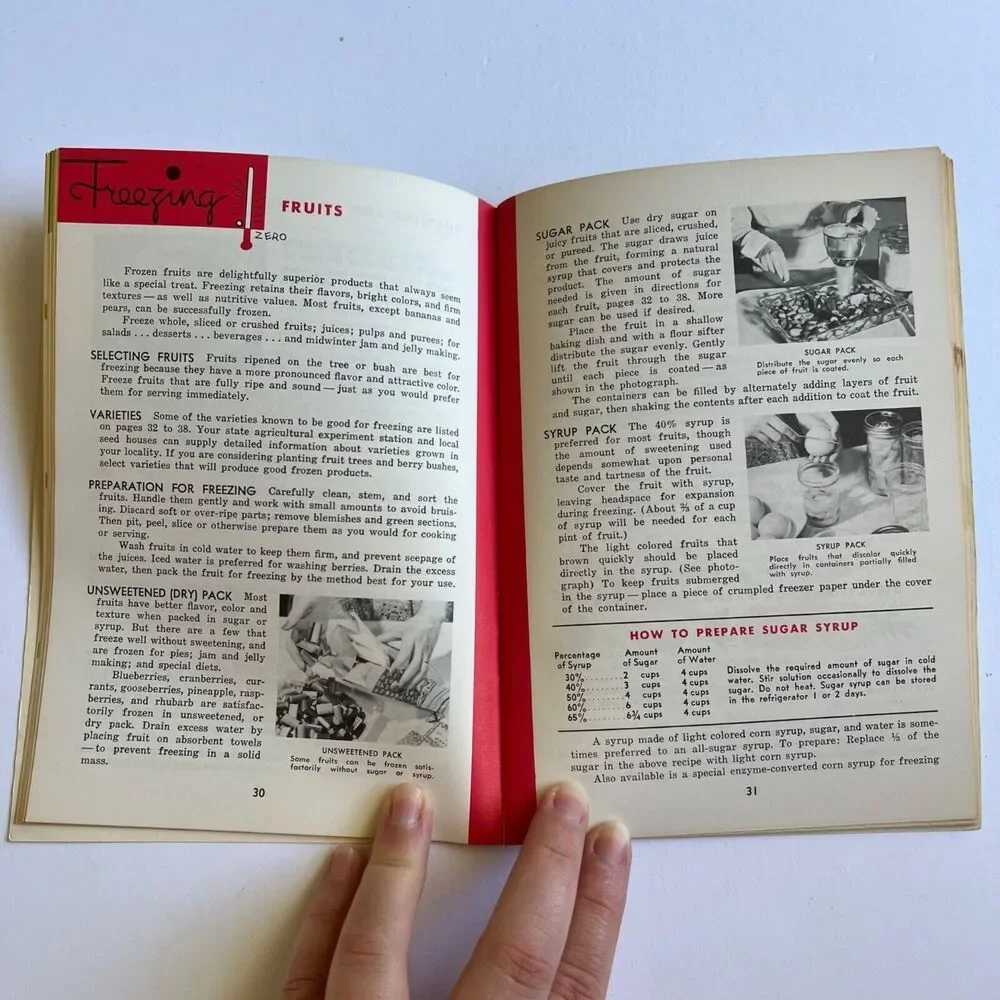 Vintage 1963 Cookbook Freezing Foods at Home Paperback